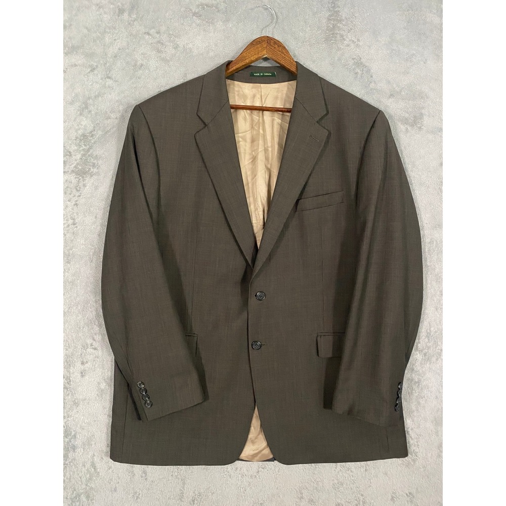 Lauren Ralph Lauren Suit Jacket 48L Brown 100% Wool Blazer Two Button Classic